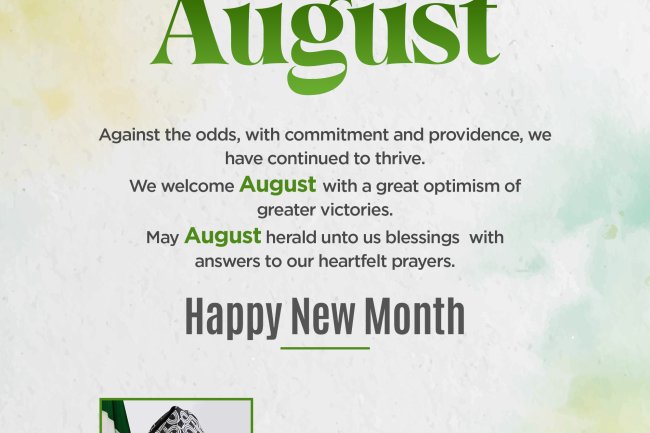 Welcome to the Month of August 