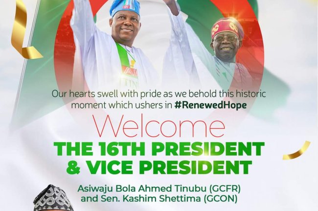Hon. Olubunmi Tunji-Ojo hail Nigeria's new president